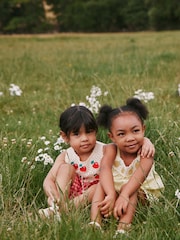 Roșu - Crochet Cherry Top With Gingham Shorts (12mths-7yrs) - Imaginea 2 din 8