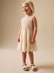Ecru Embroidered pointelle Dress (3mths-7yrs) - Image 2 of 8