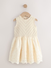 Ecru Embroidered pointelle Dress (3mths-7yrs) - Image 5 of 8