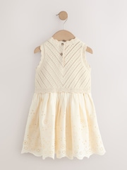 Ecru Embroidered pointelle Dress (3mths-7yrs) - Image 6 of 8