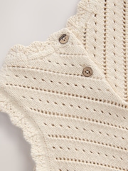 Ecru Embroidered pointelle Dress (3mths-7yrs) - Image 8 of 8