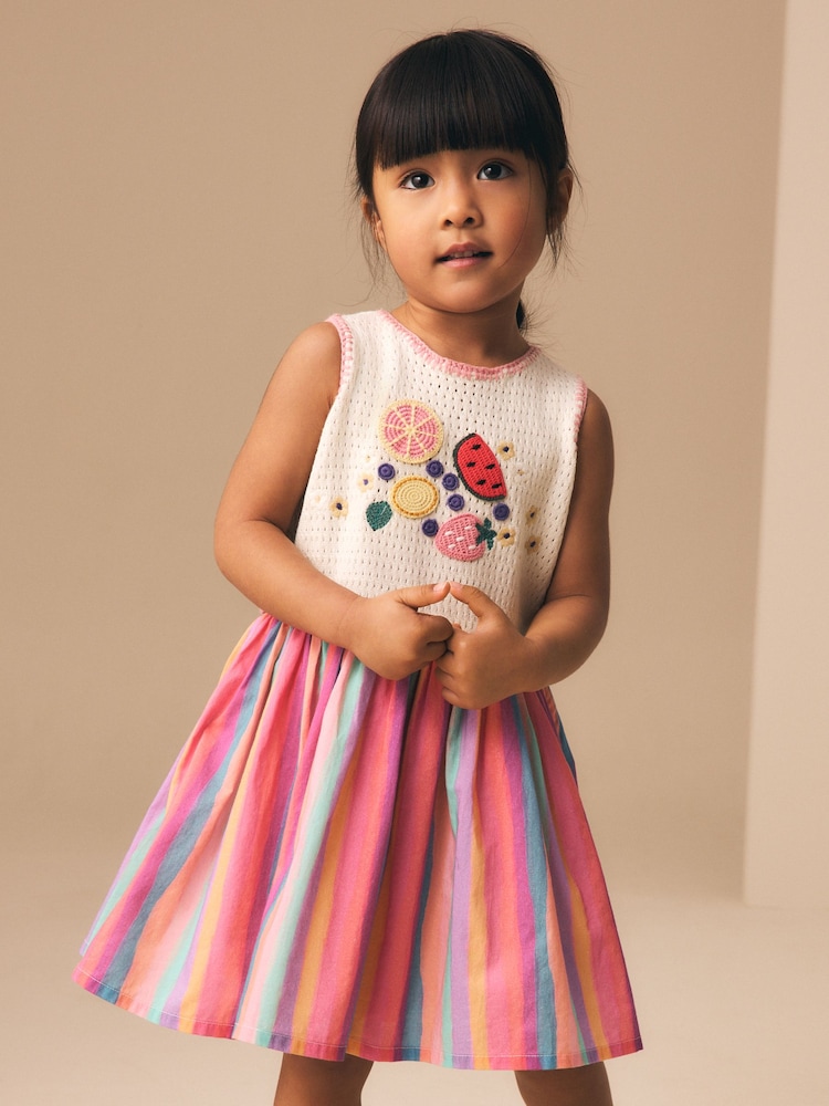 Rainbow Fruit Embroidered Dress (3mths-7yrs) - Image 1 of 9
