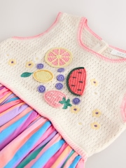 Rainbow Fruit Embroidered Dress (3mths-7yrs) - Image 8 of 9