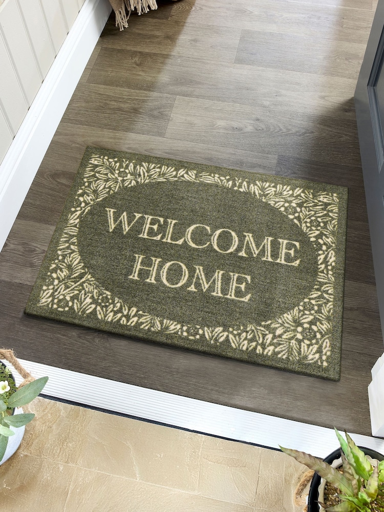 My Mat Green Floral Welcome Home Mat - Image 1 of 4