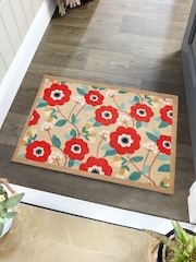 My Mat Beige Floral Print Blooms Mat - Image 1 of 4
