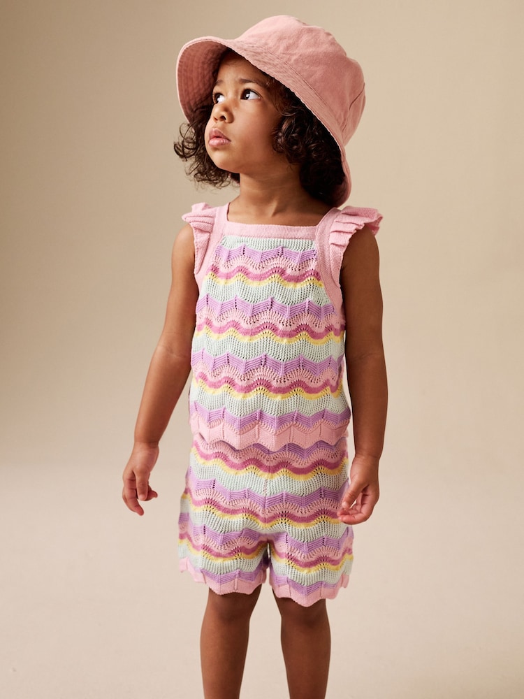 Dungi roz - Knitted Top And Shorts Set (3mths-7yrs) - Imaginea 2 din 8