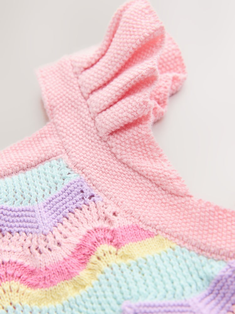 Dungi roz - Knitted Top And Shorts Set (3mths-7yrs) - Imaginea 8 din 8