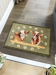 My Mat Green Daisy Cow Print Mat - Image 1 of 4