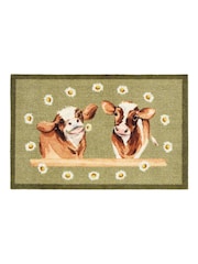 My Mat Green Daisy Cow Print Mat - Image 2 of 4