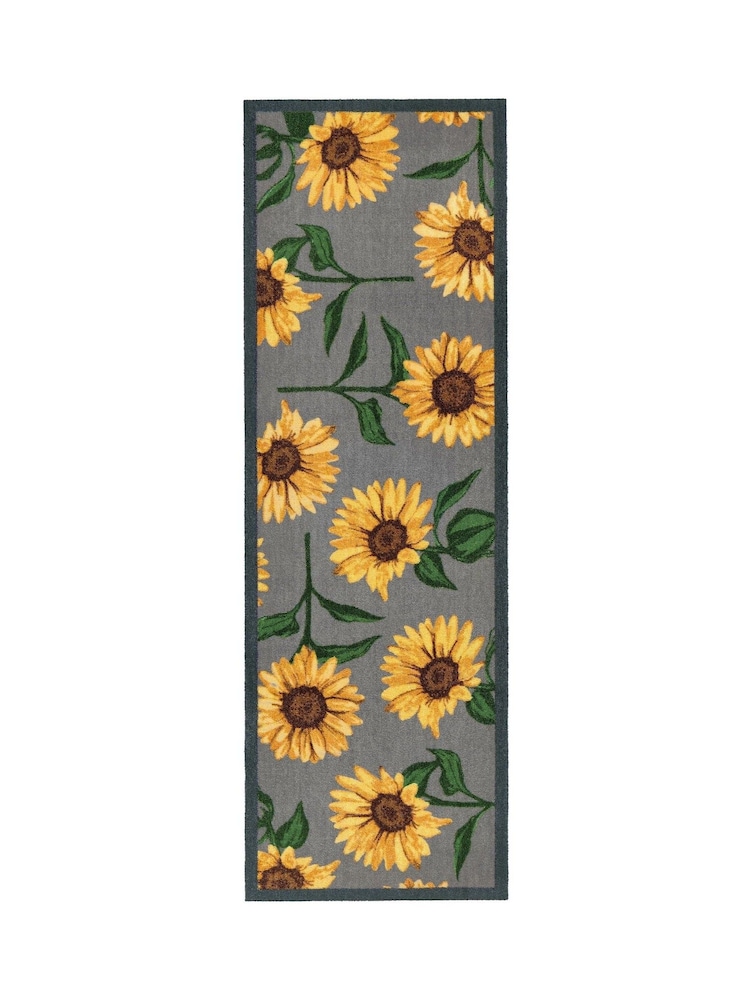 My Mat Grey Sunflowers Runner - Image 2 of 4