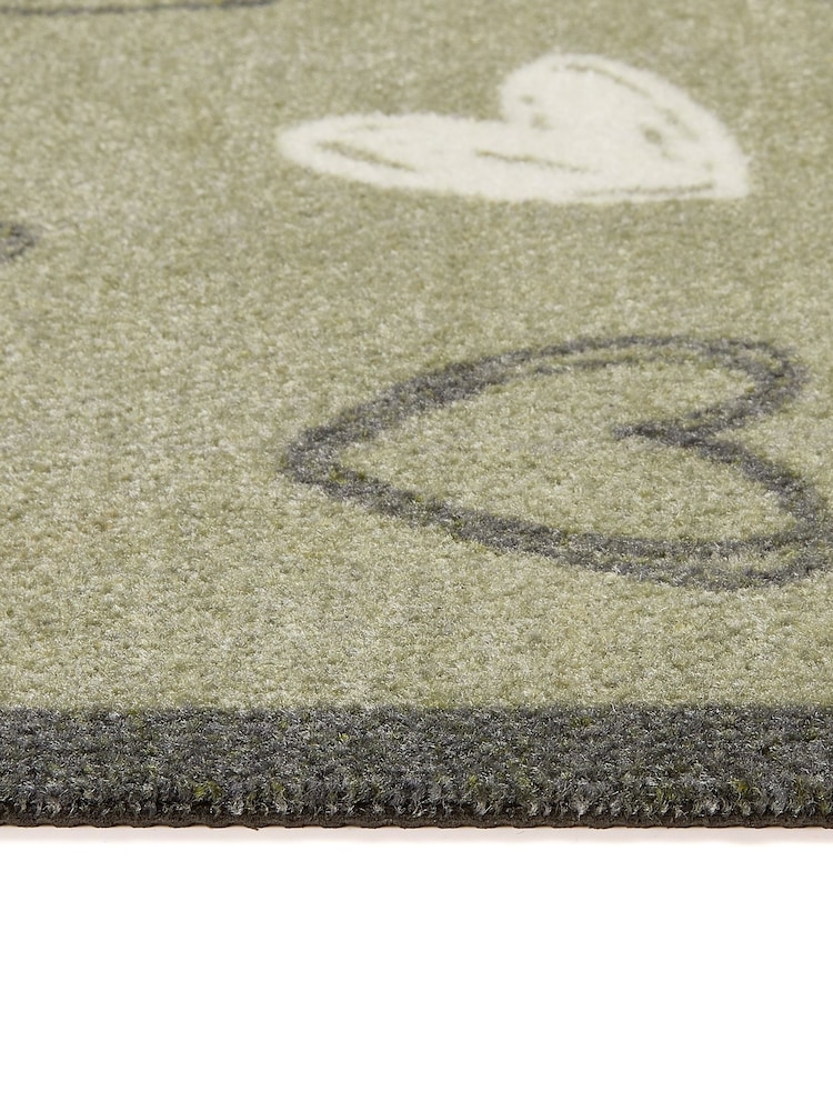My Mat Sage Green Welcome Hearts Runner - Image 4 of 4