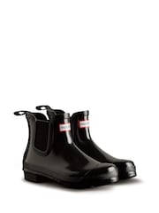 Hunter Womens Original Chelsea Gloss Black Boots - Image 2 of 3