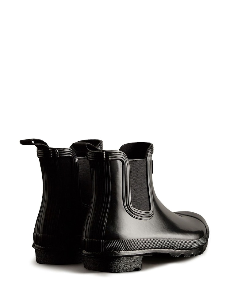 Hunter Womens Original Chelsea Gloss Black Boots - Image 3 of 3