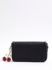 River Island Black Embossed Flap Cross-Body Bag - Image 3 of 6