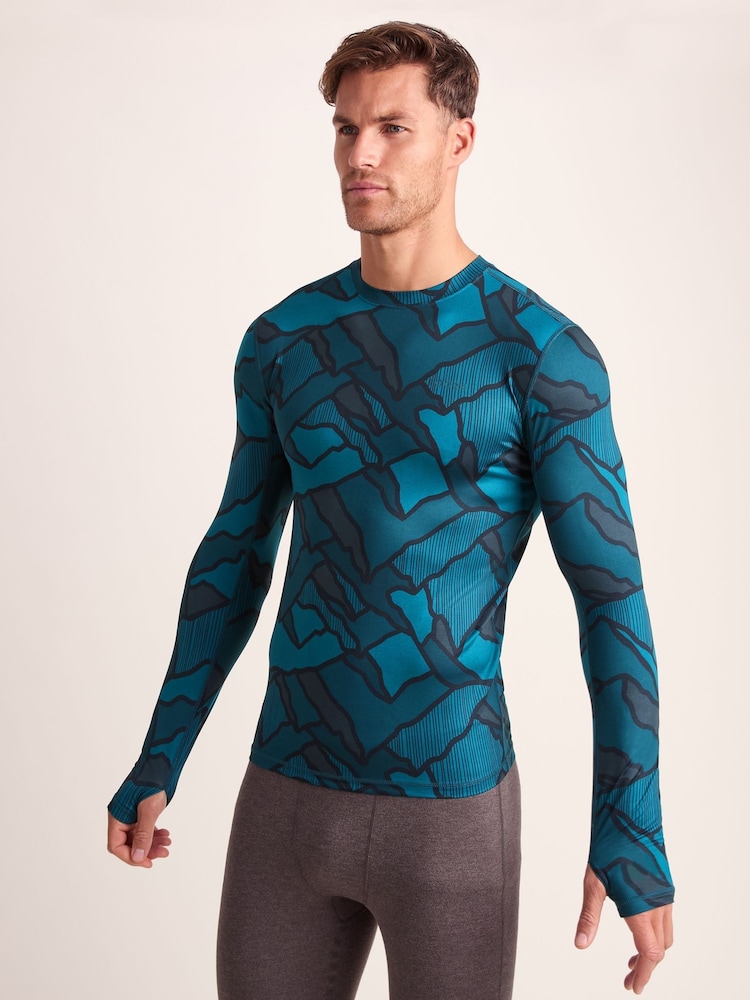 Tog 24 Blue Mens Snowdon Thermal Crew Neck Jumper - Image 2 of 8 Tog 24 Blue Mens Snowdon Thermal Crew Neck Jumper - Image 2 of 8