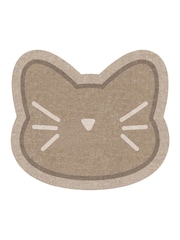 Howler & Scratch Beige Cat Face Food Mat - Image 2 of 2