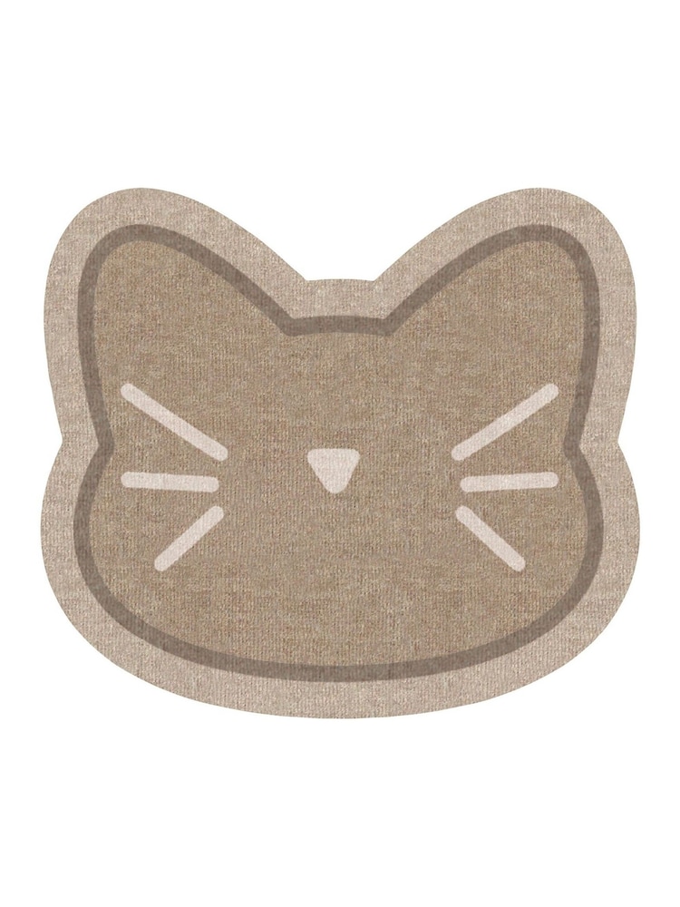 Howler & Scratch Beige Cat Face Food Mat - Image 2 of 2