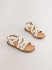 White Standard Fit (F) Strappy Sandals - Image 1 of 6