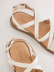 White Standard Fit (F) Strappy Sandals - Image 3 of 6