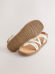 White Standard Fit (F) Strappy Sandals - Image 4 of 6