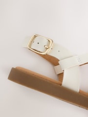 White Standard Fit (F) Strappy Sandals - Image 5 of 6