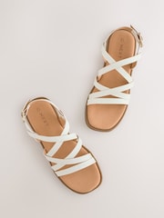 White Standard Fit (F) Strappy Sandals - Image 6 of 6