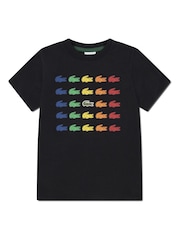 Lacoste Black Tiny Icon T-Shirt - Image 1 of 2