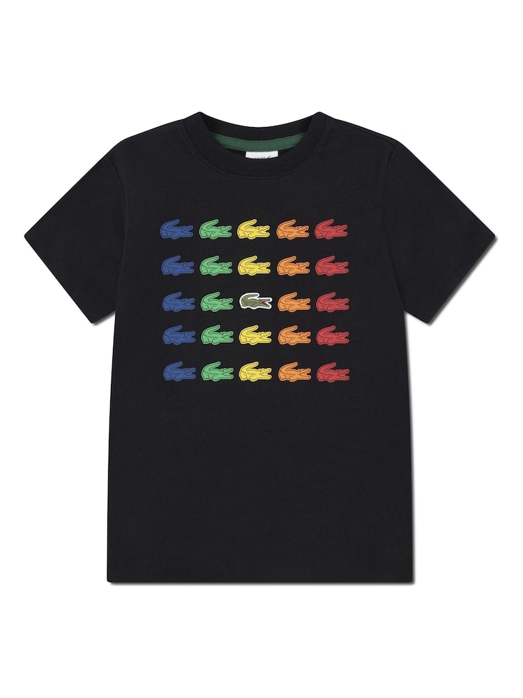 Lacoste Black Tiny Icon T-Shirt - Image 1 of 2