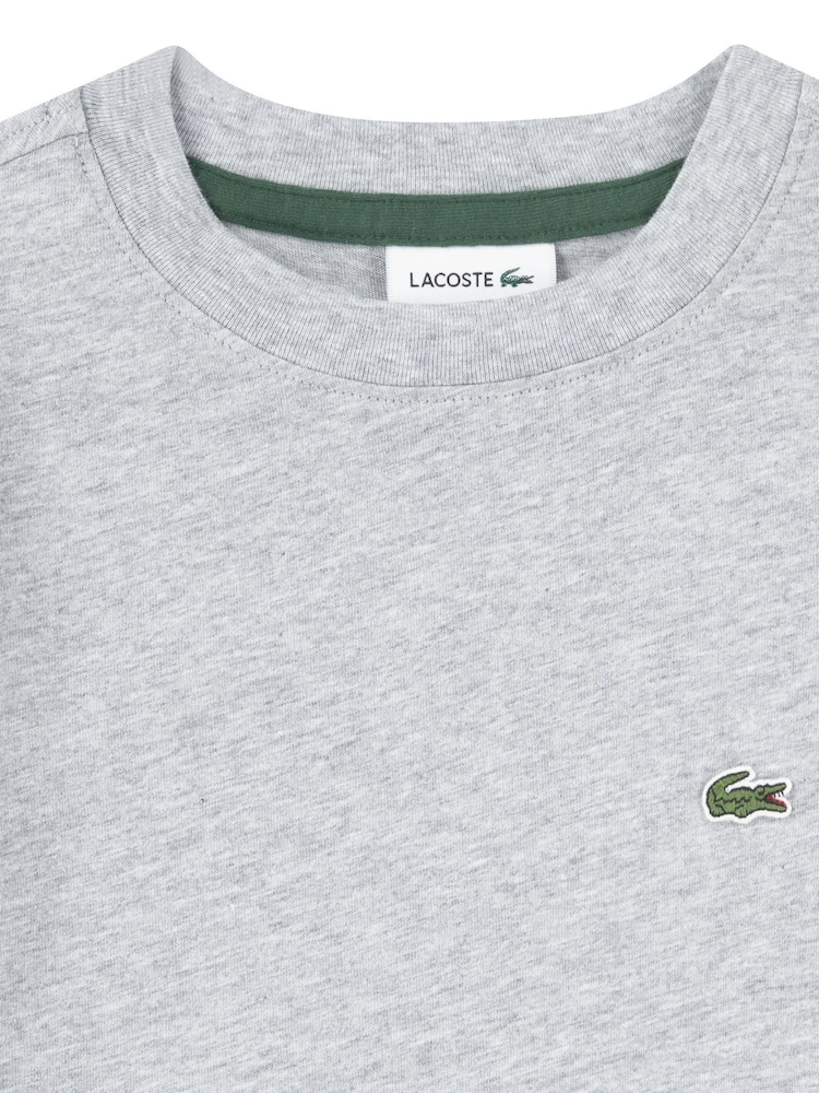 Lacoste Grey Core Logo T-Shirt - Image 3 of 3
