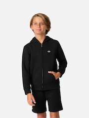 Schwarz - Lacoste Core Fleece Hoodie mit Reißverschluss - Bild 3 von 5