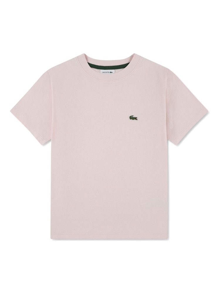 Lacoste Pink Core Logo T-Shirt - Image 1 of 3
