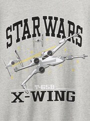 siva - Gap Star Wars Graphic Crew Neck Short Sleeve T-Shirt (4-13yrs) (4-13yrs) - Slika 3 iz 3