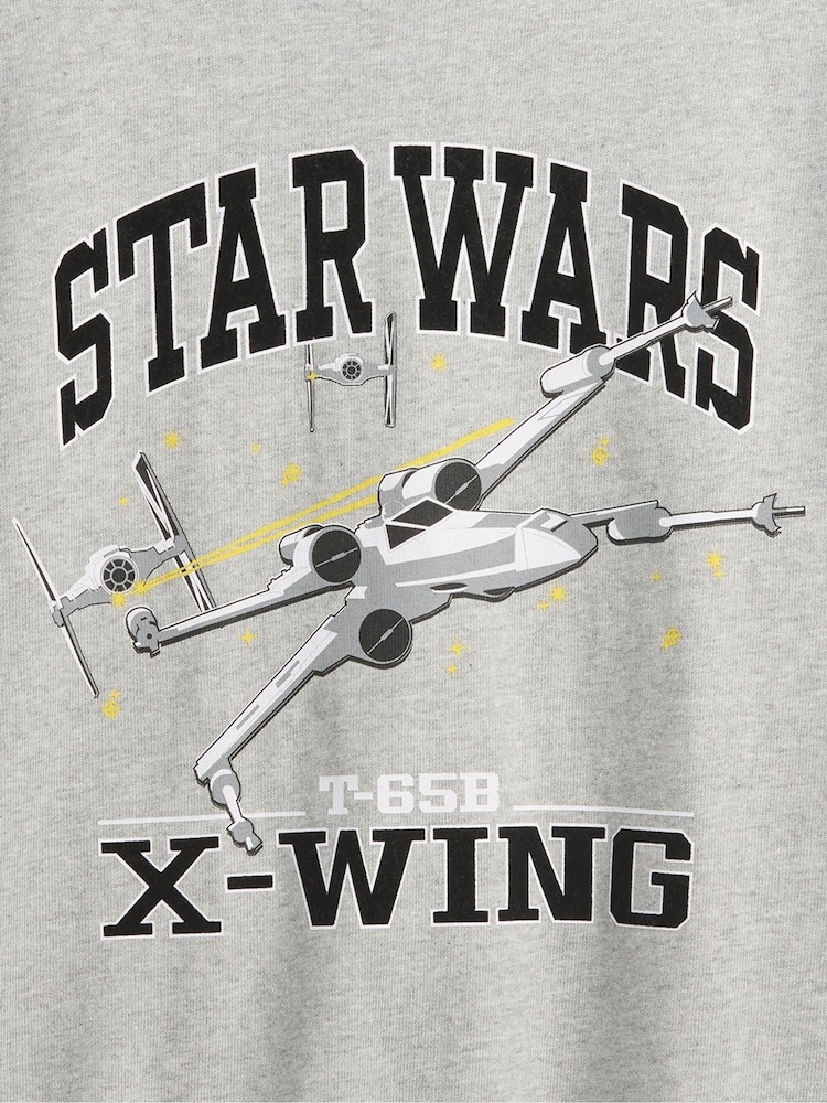 Gap Grey Star Wars Graphic Crew Neck Short Sleeve T-Shirt (4-13yrs) (4-13yrs) - Image 3 of 3 Gap Grey Star Wars Graphic Crew Neck Short Sleeve T-Shirt (4-13yrs) (4-13yrs) - Image 3 of 3