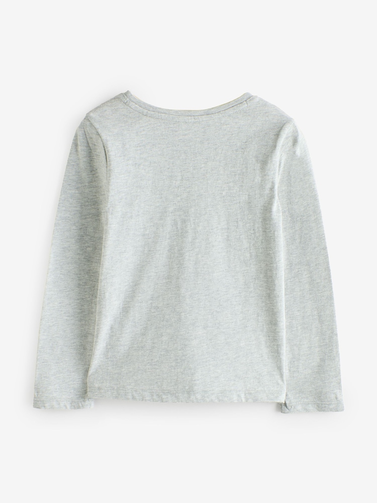 Gap Grey Long Sleeve Graphic T-Shirt (4-13yrs) - Image 2 of 4