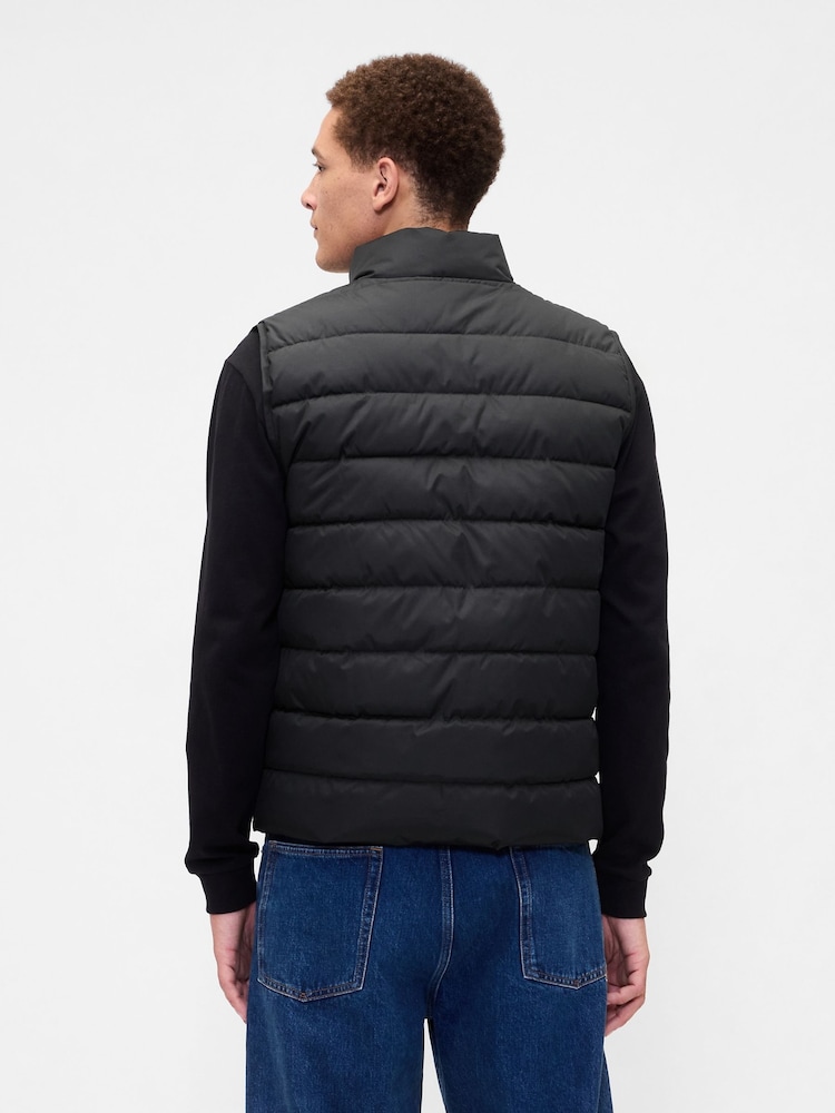 Gap Black Relaxed ColdControl Puffer Vest - Image 4 of 4 Gap Black Relaxed ColdControl Puffer Vest - Image 4 of 4