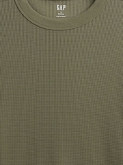 Gap Green Waffle Knit Crew Neck T-Shirt - Image 4 of 4