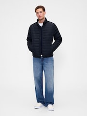 Gap Navy Relaxed Cold Control Puffer Jacket - Image 3 of 4