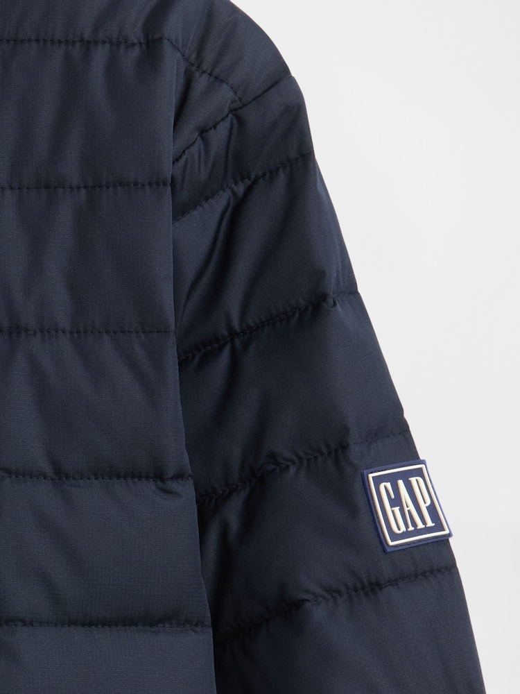 Gap Navy Relaxed Cold Control Puffer Jacket - Image 4 of 4
