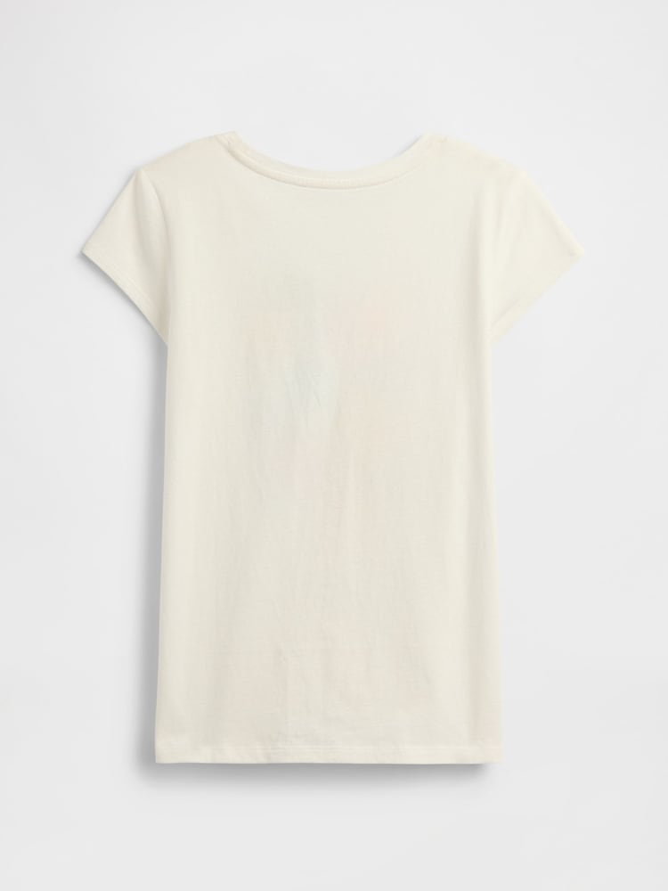 Gap Cream Logo Crew Neck Short Sleeve T-Shirt (4-13yrs) (4-13yrs) - Image 2 of 2 Gap Cream Logo Crew Neck Short Sleeve T-Shirt (4-13yrs) (4-13yrs) - Image 2 of 2
