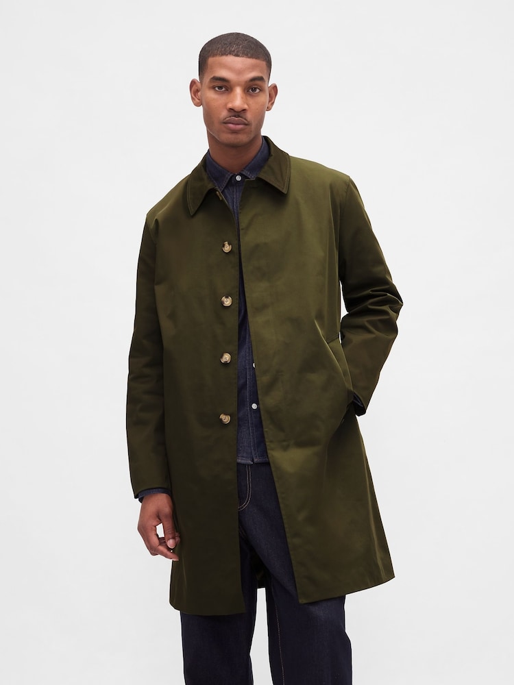 Gap Green Mac Coat - Image 1 of 4