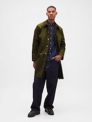 Gap Green Mac Coat - Image 3 of 4
