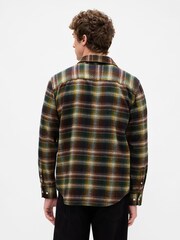 Gap Black Cotton Relaxed Flannel Shirt - Image 2 of 3