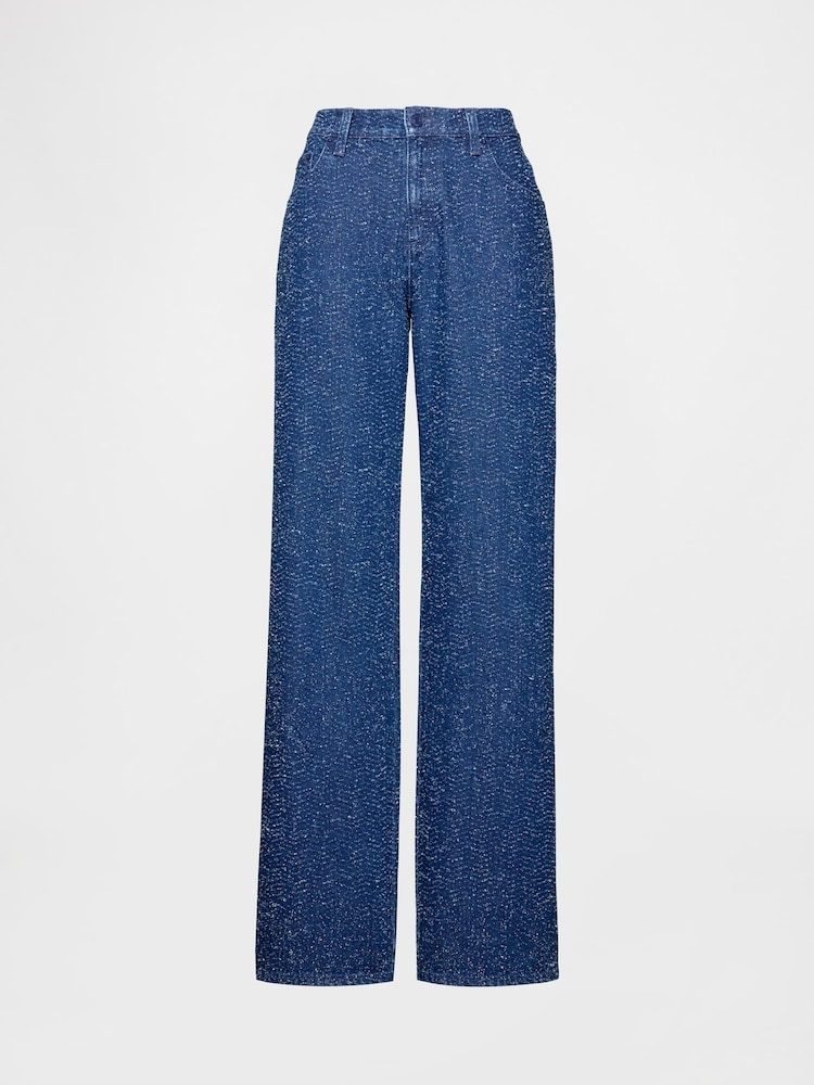 Gap GapStudio Mid Wash Blue Low Rise Denim Tweed Loose Jeans - Image 6 of 6 Gap GapStudio Mid Wash Blue Low Rise Denim Tweed Loose Jeans - Image 6 of 6