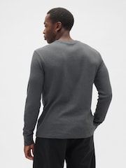 Gap Grey Waffle Knit Crew Neck T-Shirt - Image 2 of 4