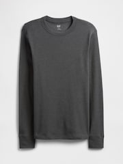 Gap Grey Waffle Knit Crew Neck T-Shirt - Image 4 of 4