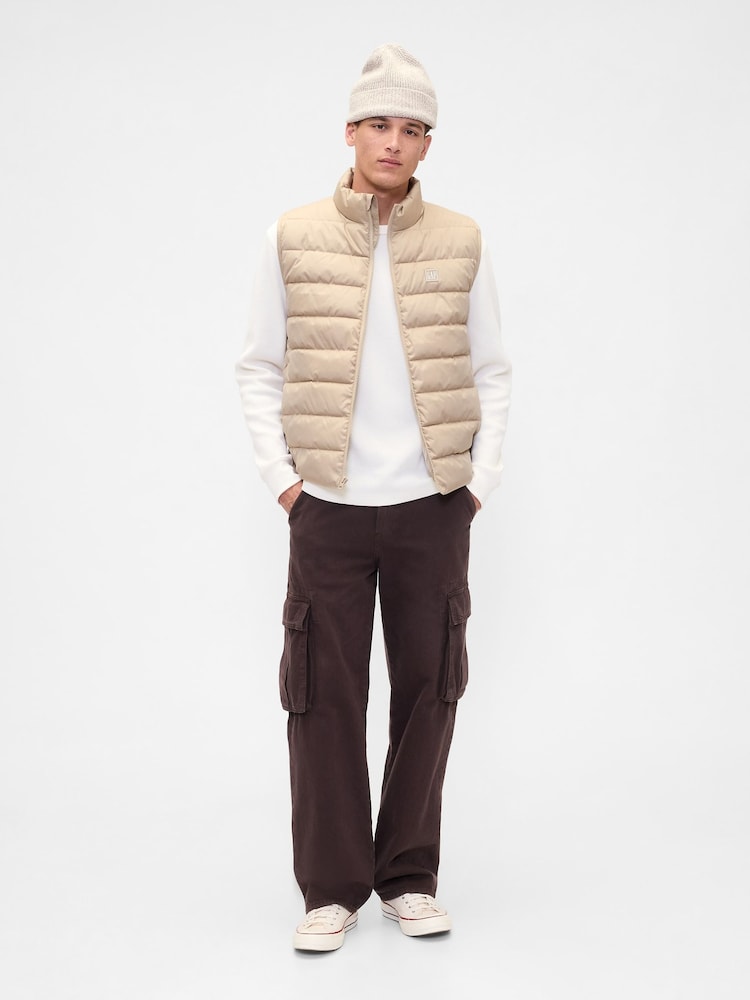 Gap Cream Relaxed ColdControl Puffer Vest - Image 1 of 4
