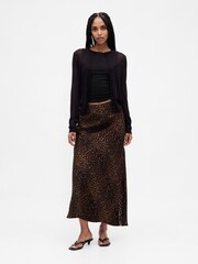 Gap Brown Maxi Slip Skirt - Image 1 of 4