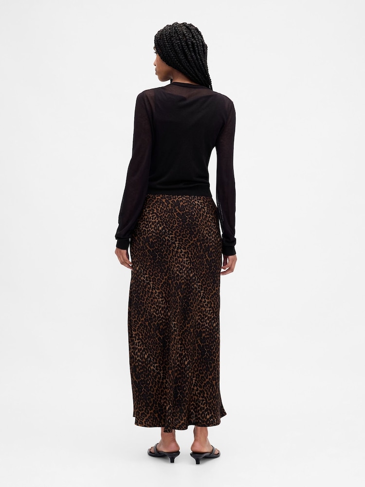 Gap Brown Maxi Slip Skirt - Image 2 of 4 Gap Brown Maxi Slip Skirt - Image 2 of 4