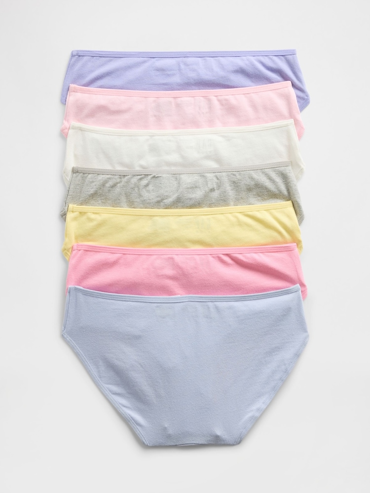 Gap Multi Pastel Days-of-the-Week Bikini Briefs 7-Pack - Image 2 of 3 Gap Multi Pastel Days-of-the-Week Bikini Briefs 7-Pack - Image 2 of 3