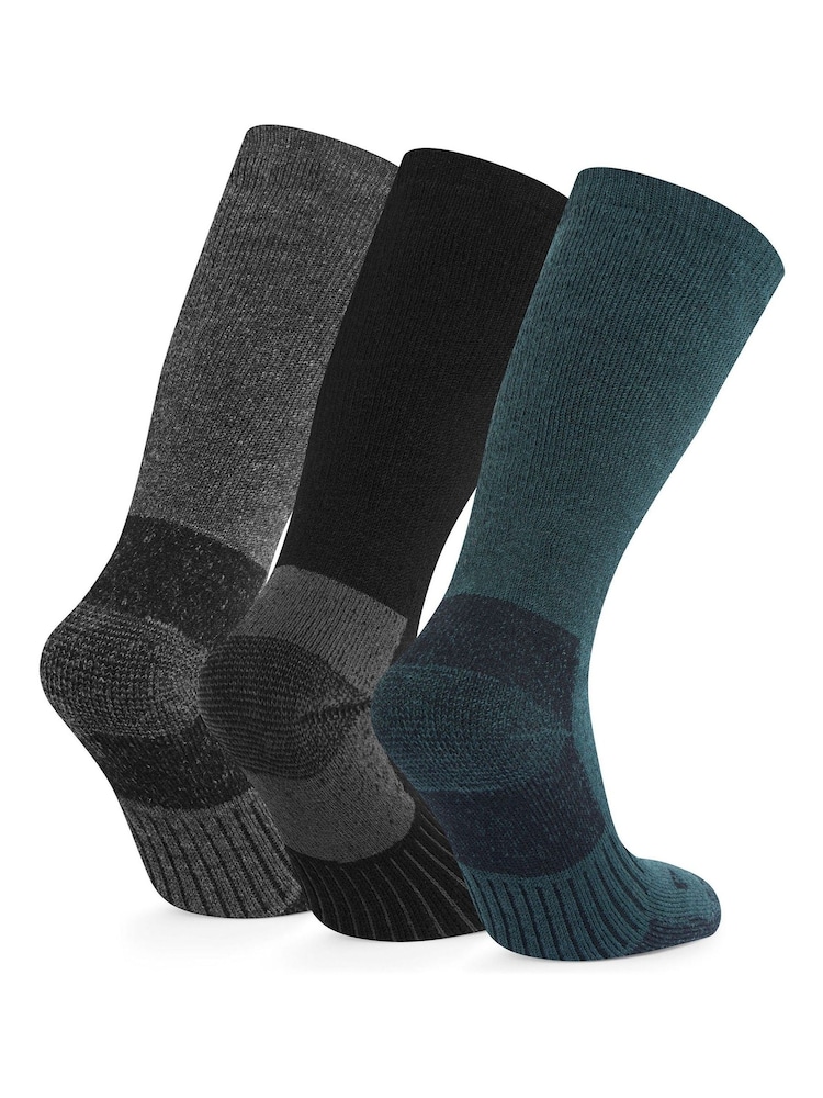 Tog 24 Black Mens Villach Trek Socks 3 Pack - Image 2 of 2 Tog 24 Black Mens Villach Trek Socks 3 Pack - Image 2 of 2
